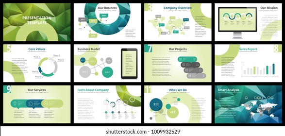 Business presentation templates. Vector infographic elements for company presentation slides, corporate annual report, marketing flyers, leaflets and brochures, banners and web design.