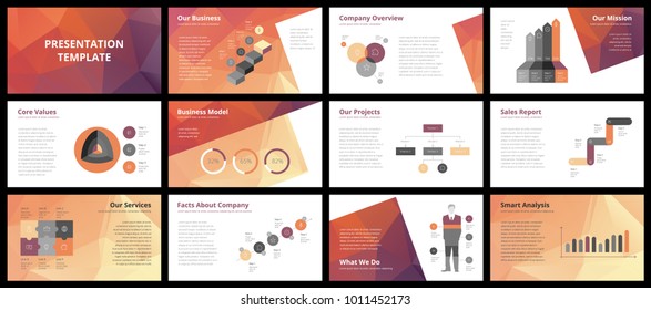 Business presentation templates. Vector infographic elements for company presentation slides, corporate annual report, marketing flyers, leaflets and brochures, banners and web design.