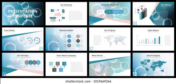 Presentation Slide Template Your Company Infographic Stock Vector ...