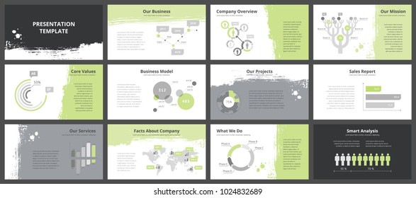 Business presentation templates. Vector infographic elements for company presentation slides, corporate annual report, marketing flyers, leaflets and brochures, banners and web design.