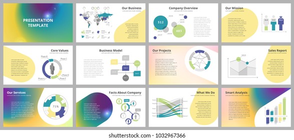 Business presentation templates. Vector infographic elements for company presentation slides, corporate annual report, marketing flyers, leaflets and brochures, banners and web design.