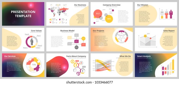 Business presentation templates. Vector infographic elements for company presentation slides, corporate annual report, marketing flyers, leaflets and brochures, banners and web design.