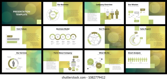 Business presentation templates. Vector infographic elements for company presentation slides, corporate annual report, marketing flyers, leaflets and brochures, banners and web design.