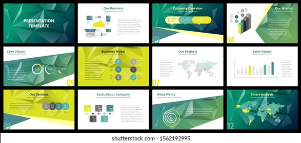 Business presentation templates. Vector infographic elements for company presentation slides, corporate annual report, marketing flyers, leaflets and brochures, banners and web design.