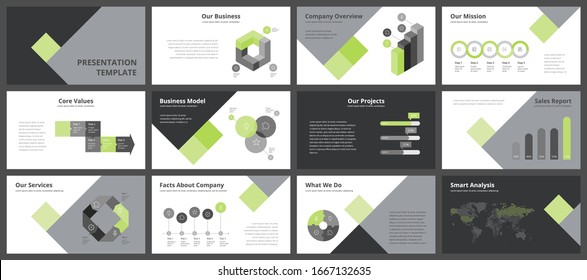 Business presentation templates. Vector infographic elements for company presentation slides, corporate annual report, marketing flyers, leaflets and brochures, banners and web design.