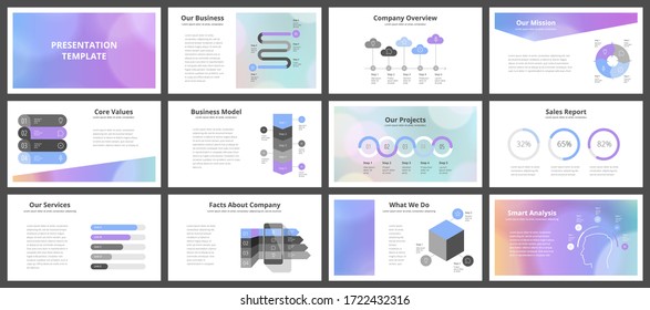 Business presentation templates. Vector infographic elements for company presentation slides, corporate annual report, marketing flyers, leaflets and brochures, banners and web design.