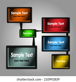 business presentation with text areas