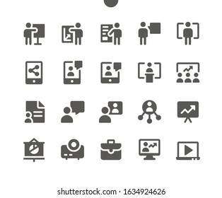 Business Presentation UI Pixel Perfect Well-crafted Vector Solid Icons 48x48 Ready for 24x24 Grid for Web Graphics and Apps. Simple Minimal Pictogram