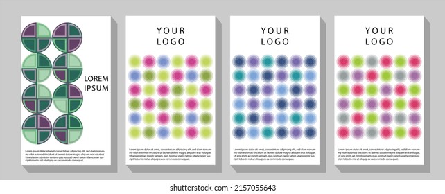 Business presentation vector A4 vertical orientation front page mock up set.  Set of sale banner template design. 