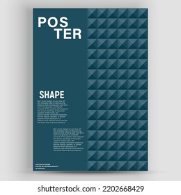 Portada de la portada del vector de la presentación de negocio A4 vertical se burla. El diseño de la cubierta vertical se basa en elementos geométricos de mosaico.