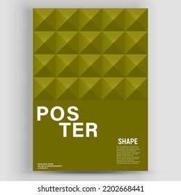 Business presentation vector A4 vertical orientation front page mock up. Tile geometric elements backdrop vertical cover design.