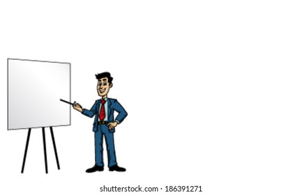 Business presentation vector cartoon illustration