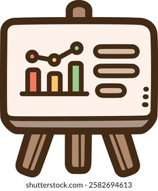 Business presentation vector doodle illustration and graphic