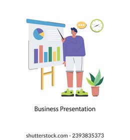 Business Presentation vector Flat Design illustration. Symbol on White background EPS 10 File