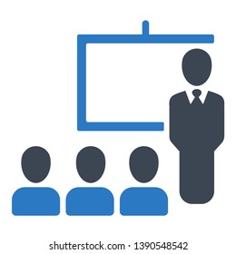 Business presentation vector flat icon