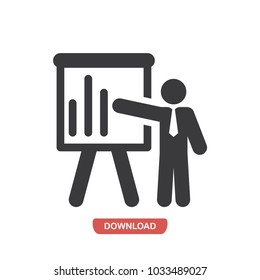 Business presentation vector icon