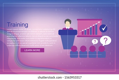 Business Presentation Vector Icon Flat Style