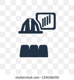 Business presentation vector icon isolated on transparent background, Business presentation transparency concept can be used web and mobile
