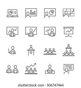 Business Presentation Vector Icon Set