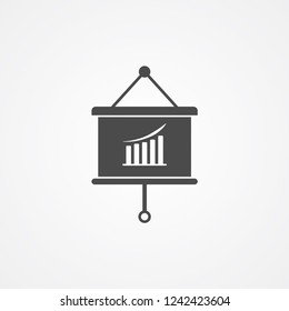 Business presentation vector icon sign symbol