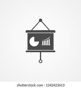 Business presentation vector icon sign symbol