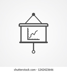 Business presentation vector icon sign symbol