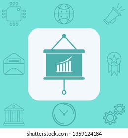 Business presentation vector icon sign symbol