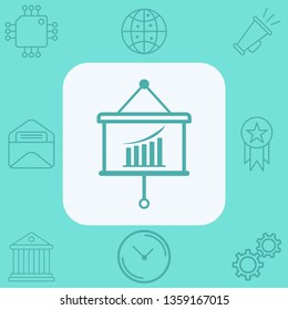 Business presentation vector icon sign symbol