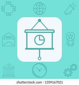 Business presentation vector icon sign symbol