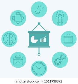 Business presentation vector icon sign symbol
