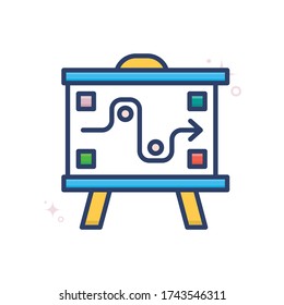 business presentation vector icon style illustration. Startup and New Business outline filled symbol icon. EPS 10