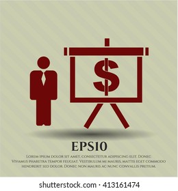 Business Presentation vector icon or symbol