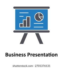 Business Presentation Vector Icon which can easily modify or edit

