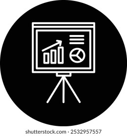 Ícone Detalhado de Ilustração de Vetor de Apresentação Comercial