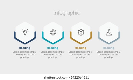 Business Presentation, Vector infographic design template with 4 options or steps