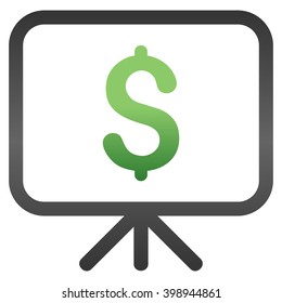 Business Presentation vector toolbar icon for software design. Style is a gradient icon symbol on a white background.