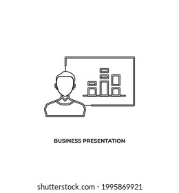 business presentation vector type icon