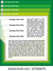 Business presentation or website template in green