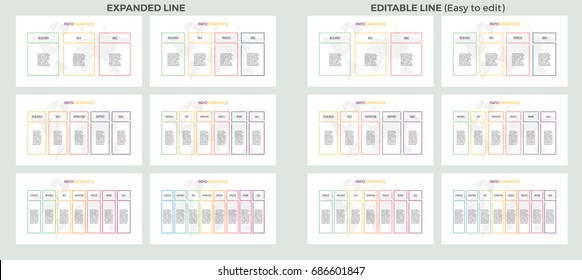 Editable 3 Column Chart