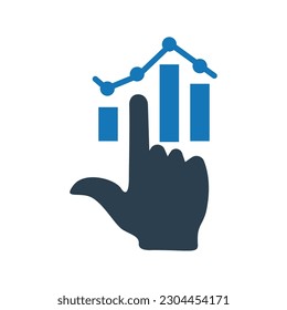 Business presentation,solution,graphical analysis,statistical analysis icon vector