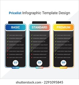 Business pricing comparison boxes corporate minimal table template