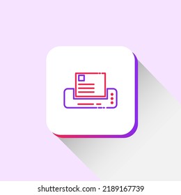 Diseño vectorial de icono de impresión de negocios de TI