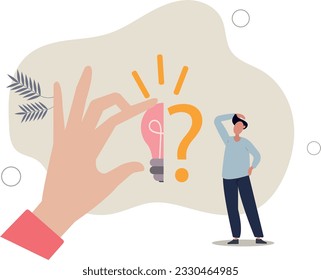 Business problem, idea, decision making and solution, job and career path concept.flat vector illustration.