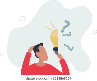 Business problem, idea, decision making and solution, job and career path concept.flat design with people.