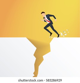 business problem overcome obstacle crisis risk concept 