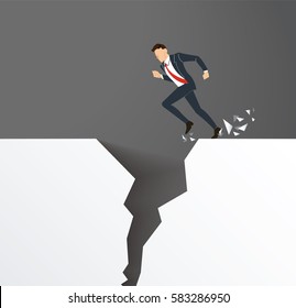 business problem overcome obstacle crisis risk concept 