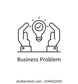 Ilustración de diseño de iconos de esquema de vector de problema de negocio. Símbolo de asociación empresarial sobre archivo EPS 10 de fondo blanco