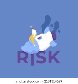 business problems and risks. startups or companies that go bankrupt. business failed and collapsed. a businessman sits frustrated and depressed on a rocket. illustration concept design. posters