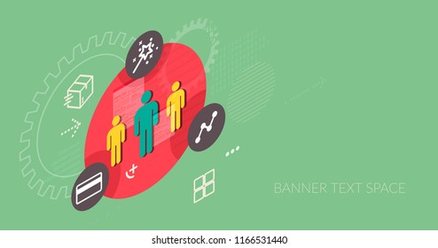 Business Process Abstract - Illustration as EPS 10 File