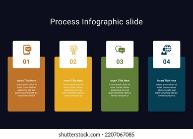 Business process abstract infographics template 4